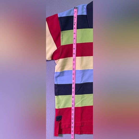 Orvis Shirt Mens Large Color Block Striped Pullover Polo Casual Outdoors Golf - Picture 3 of 6